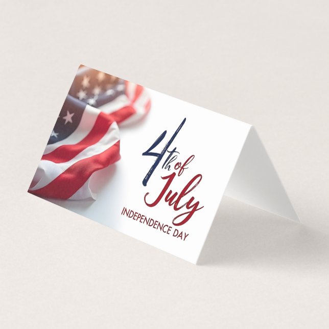 4 juli självständighetsdagen patriotisk design kort (Framsida)