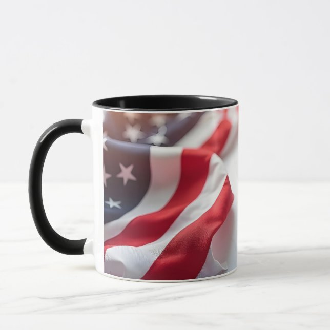4 juli självständighetsdagen patriotisk design mugg (Vänster)