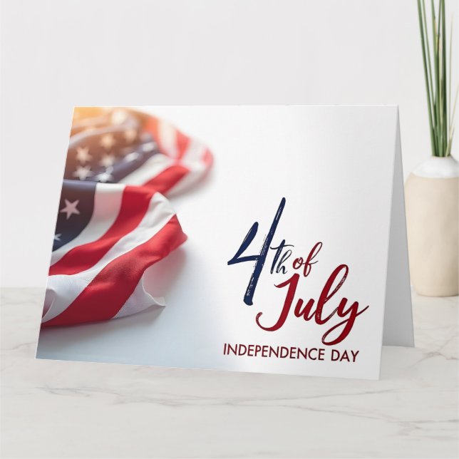 4 juli självständighetsdagen Patriotisk design Tack Kort (Framsida)