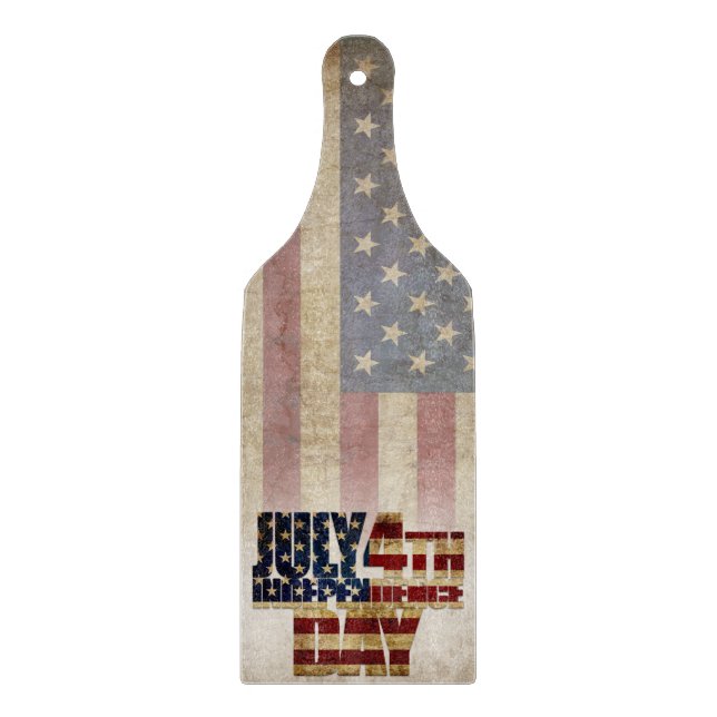 4 juli självständighetsdagen vintage flagga design (Framsidan)