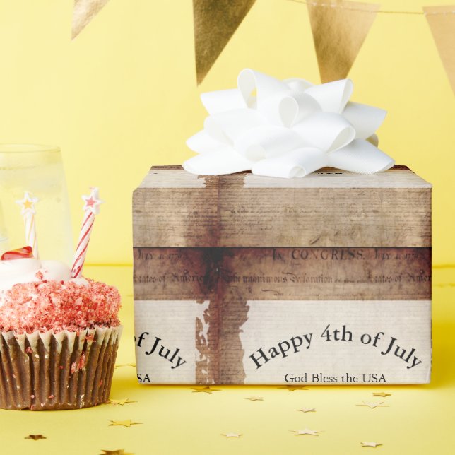 4 juli 📜 självständighetsförklaring presentpapper (Födelsedagsfest)