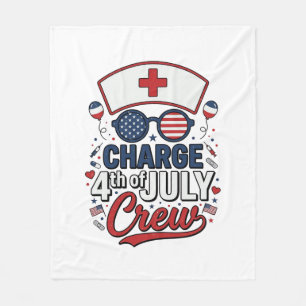 4 juli Sjuksköterska Besättning Patriotisk Medicin Fleecefilt