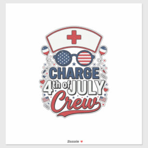 4 juli Sjuksköterska Besättning Patriotisk Medicin Klistermärken