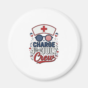 4 juli Sjuksköterska Besättning Patriotisk Medicin Magnet