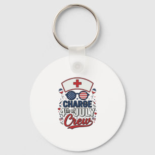 4 juli Sjuksköterska Besättning Patriotisk Medicin Nyckelring