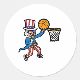 4 juli Sketll farbror Sam America Manar Boys Kids Runt Klistermärke