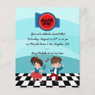 4 juli Sock Hop-fest Flygblad