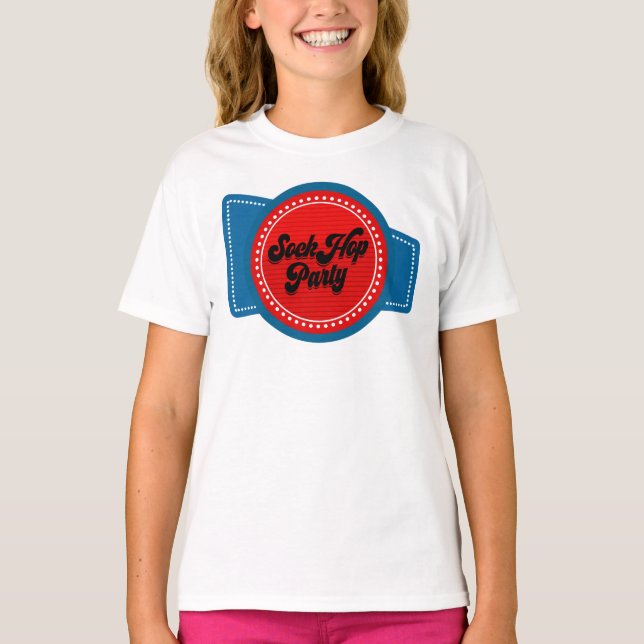 4 juli Sock Hop-fest T Shirt (Framsida)