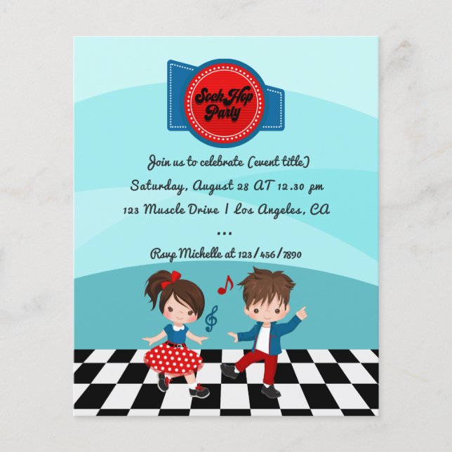 4 juli Sock Skutt Party Flygblad (Framsidan)