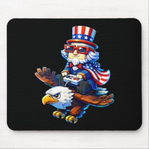 4 juli-spelare Patriotisk Farbror Sam Retro Pixel Musmatta