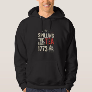 4 juli Spiller Te Sidan 1773 Patriotisk  Hoodie