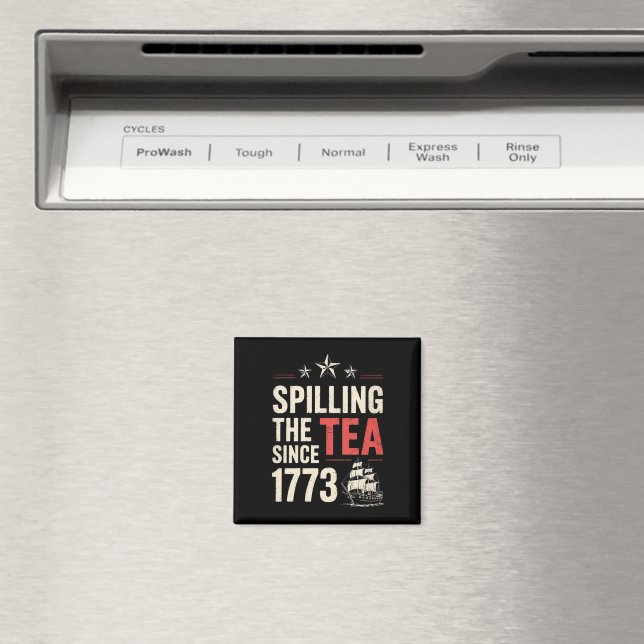 4 juli Spiller Te Sidan 1773 Patriotisk  Magnet (In Situ (Dishwasher))