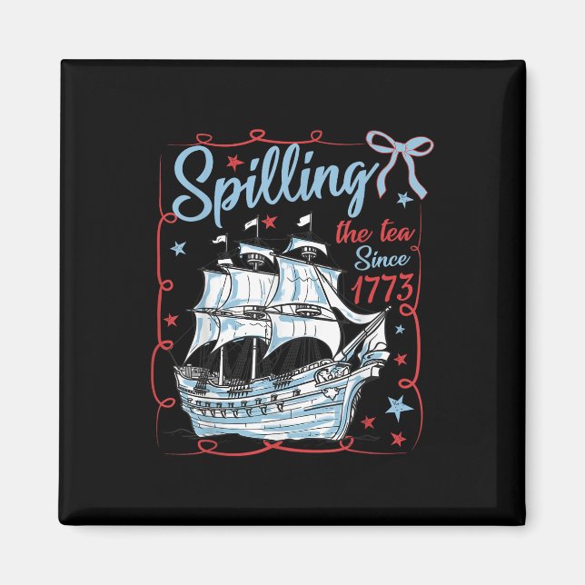 4 juli Spiller Te Siden 1773 Coquette R Magnet (Framsidan)