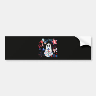 4 juli spök röd vit Boo patriotisk Halloween Bildekal