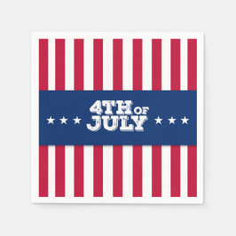 4 juli Stars och stripes Napkins Pappersservett