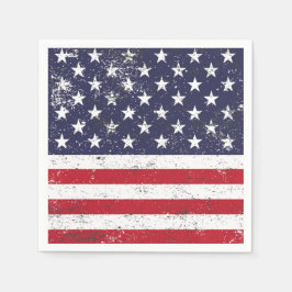 4 juli Stars och stripes Napkins Pappersservett