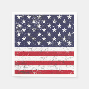 4 juli Stars och stripes Napkins Pappersservett