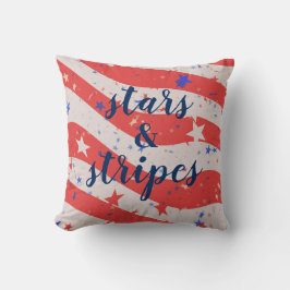 4 juli Stars och stripes Patriotic Flagga Kudde
