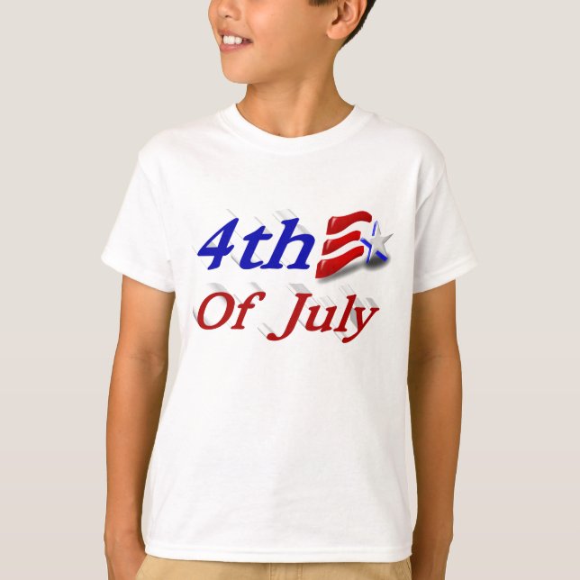 4 juli Stars och stripes T-Shirt (Framsida)