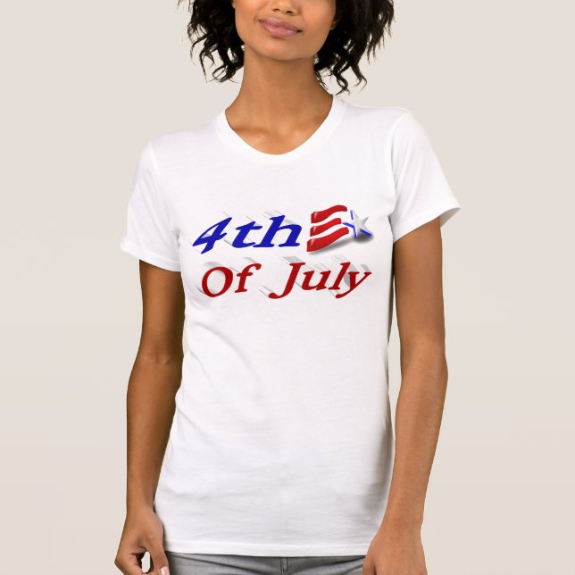4 juli Stars och stripes T-Shirt (Framsida)