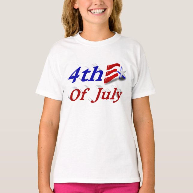 4 juli Stars och stripes T Shirt (Framsida)