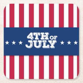 4 juli Stars och stripes Underlägg Papper Kvadrat