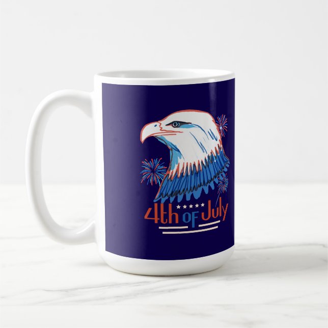 4 juli T-Shirt Kaffemugg (Vänster)