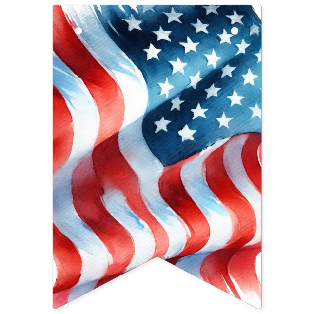 4 juli tema Patriotisk flaggduk Vimplar (Första flaggan)