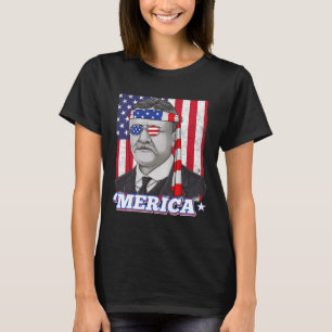 4 juli Theodore Roosevelt Merica Patriotic US T Shirt