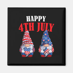 4 juli Tomtar Amerika Självständighetsdag Patrioti Magnet