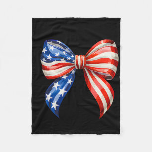 4 juli Tomtar Amerikansk Flagga Patriotisk Oberoen Fleecefilt