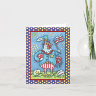 4 JULI TUPP, CHICKEN GREETING CARD Verse Kort