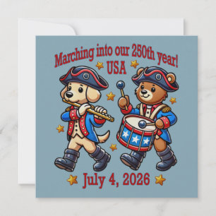 4 juli USA 250-årsjubileum Semiquincentennial Inbjudningar