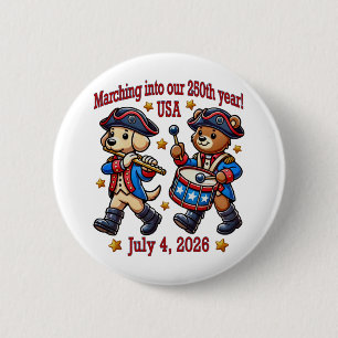 4 juli USA 250-årsjubileum Semiquincentennial Knapp