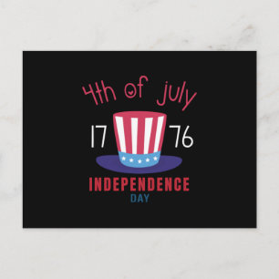 4 juli USA Firande 1776 Stars Vykort