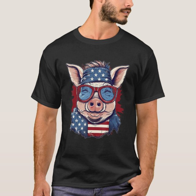 4 juli USA Flagga 1 T Shirt (Framsida)