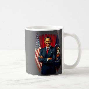 4 juli USA-flagga 44:e presidenten Barack Obama T- Kaffemugg