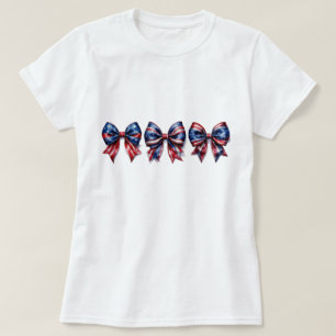 4 juli USA flagga Bow T-Shirt