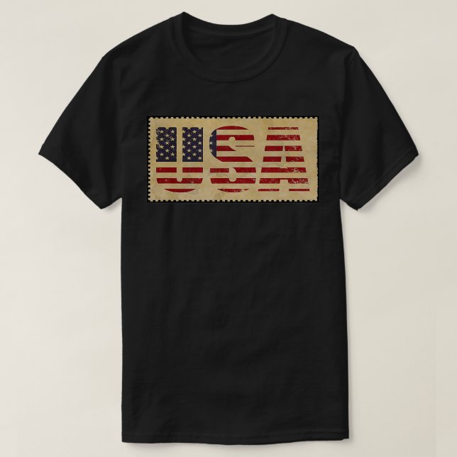 4 juli USA flagga Förenade Stater Självständighet  T Shirt (Design framsida)