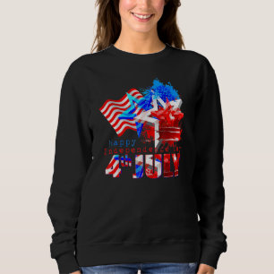 4 juli USA Flagga Glad självständighetsdag T Shirt