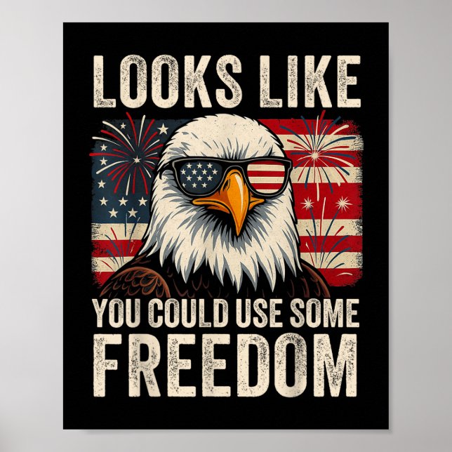 4 juli USA Flagga Meme Ser Ut Som Du Kunde Använda Poster (Framsidan)