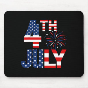 4 juli USA Flagga Party Patriotisk Amerikansk Ober Musmatta