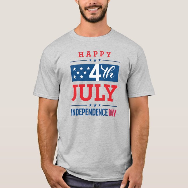 4 juli USA Independence day Firande T Shirt (Framsida)