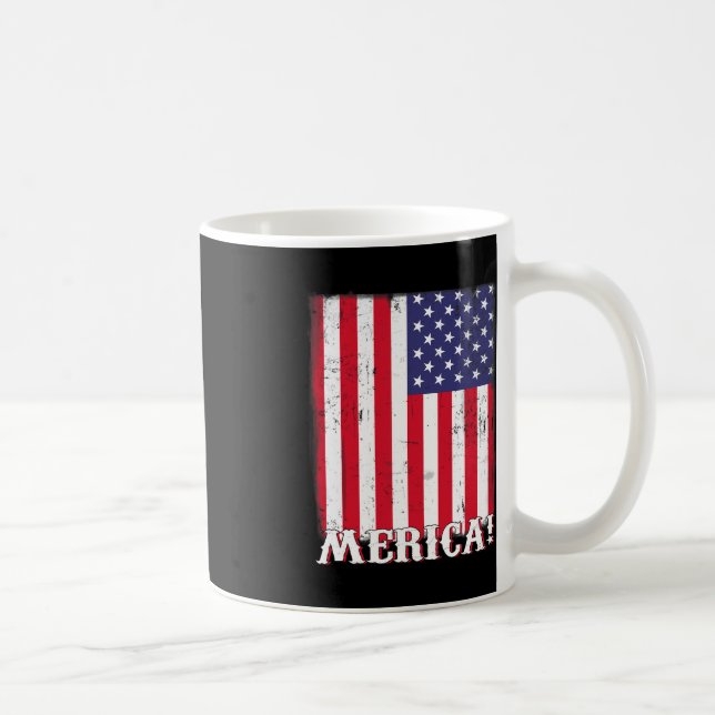 4 juli USA:s amerikanska Flagga Patriotic Kaffemugg (Höger)