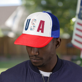 4 juli USA:s Truckerkeps - Patriotic stil