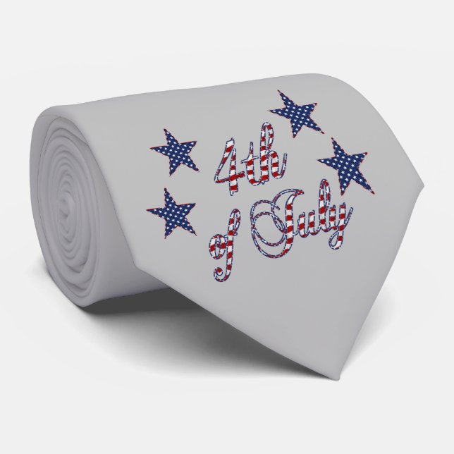 4 juli USA Stars och stripes Logotyp Slips (Rullad)
