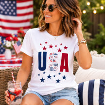 4 juli USA T-shirt med stjärnor
