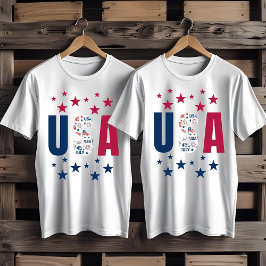 4 juli USA T-Shirt with Stars