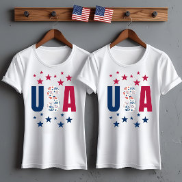 4 juli USA T-Shirt with Stars