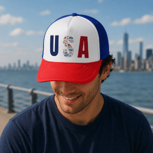 4 juli USA Truckerhatt – Patriotisk stil Keps